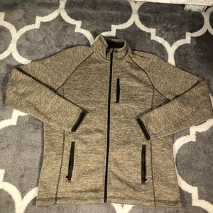 Swiss Tech Jacket Mens Medium Full Zip Heather Long Sleeve Full Zip Pockets